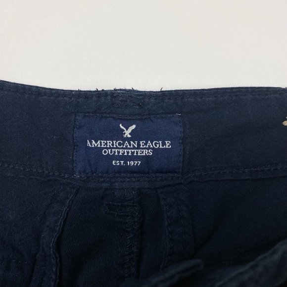 American Eagle Classic Fit Cargo Shorts Men's Size 30 Cotton Blue - Picture 5 of 13